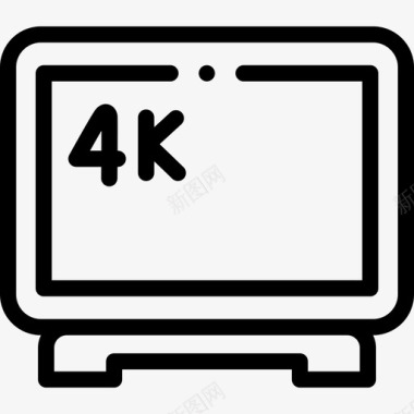 电视4k电子设备27线性图标