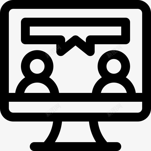 聊天远程办公1直系svg_新图网 https://ixintu.com 聊天 远程 办公 直系