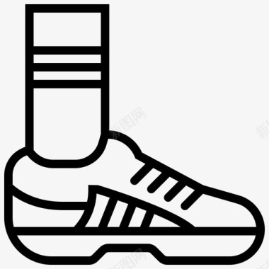 球鞋棒球元素2直线型图标
