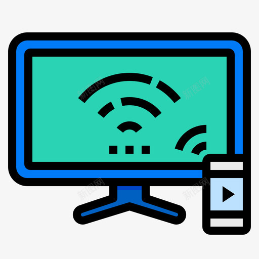 智能电视物联网140线性彩色svg_新图网 https://ixintu.com 智能 电视 联网 线性 彩色
