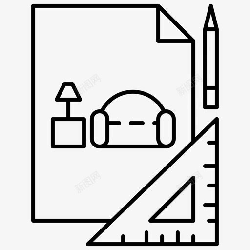 室内设计家具家svg_新图网 https://ixintu.com 室内设计 家具 房子 平面设计