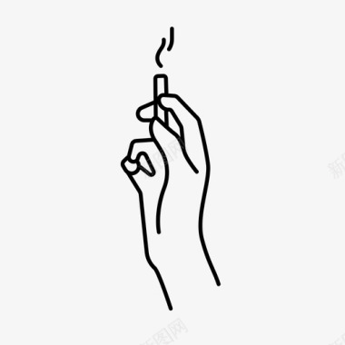 吸烟的手香烟女性图标