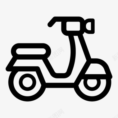 轻便摩托车自行车滑板车图标