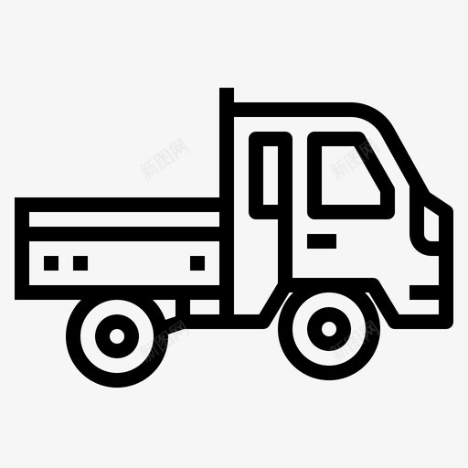 小型卡车7号车直线型svg_新图网 https://ixintu.com 小型 卡车 7号车 直线 线型