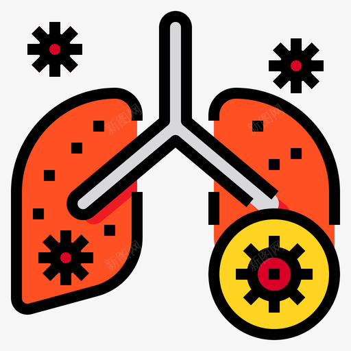 肺炎冠状病毒73线状颜色svg_新图网 https://ixintu.com 肺炎 冠状 病毒 线状 颜色