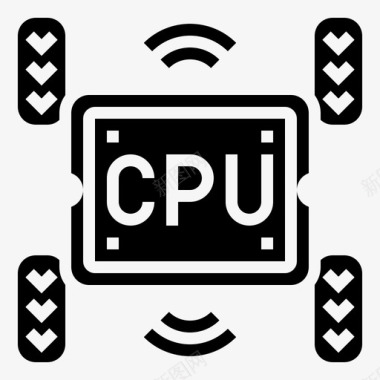 Cpu自动驾驶车字形图标