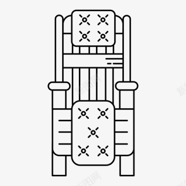 椅子家具花园图标