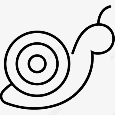 蜗牛食物自然图标