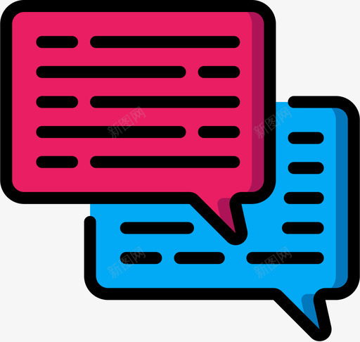 言语泡沫对话线条色彩svg_新图网 https://ixintu.com 言语 泡沫 对话 线条 色彩