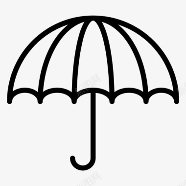 雨伞天气预报保险图标