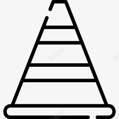 圆锥紧急情况44直线型图标
