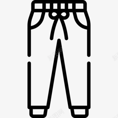 运动裤衣服179直线型图标
