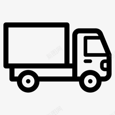 箱式货车送货运输图标