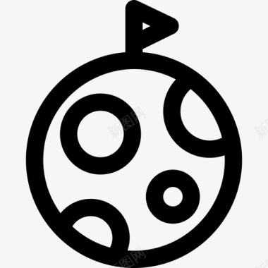 月亮太空215直线图标