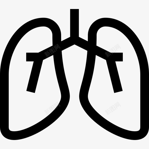 肺健康105线性svg_新图网 https://ixintu.com 健康 线性
