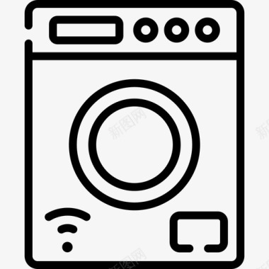 智能洗衣机smarthome55线性图标