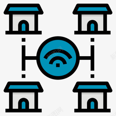 家庭控制smarthome48线性颜色图标