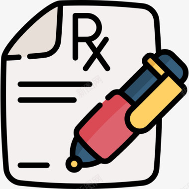 Rx药房78线性颜色图标