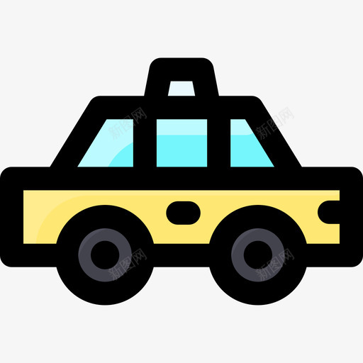 出租车运输188线型颜色svg_新图网 https://ixintu.com 出租车 运输 线型 颜色
