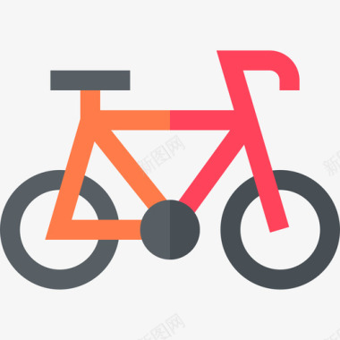 自行车健康106扁平图标