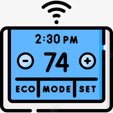 温控器智能家居54线性颜色图标