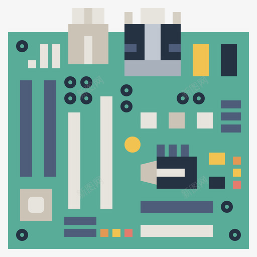 主板计算机组件6平板svg_新图网 https://ixintu.com 主板 计算机 组件 平板