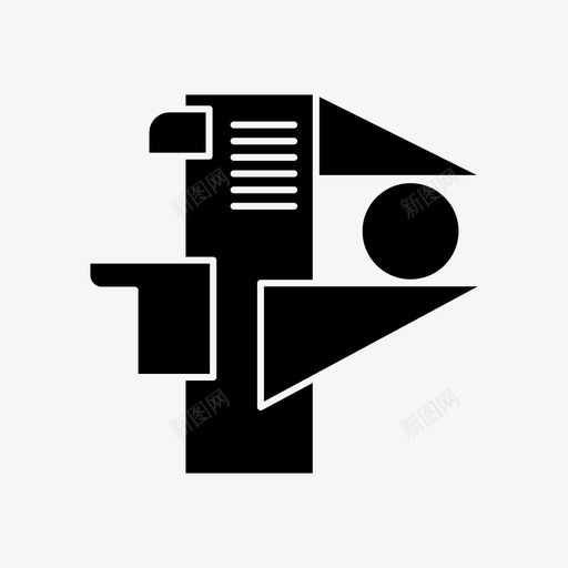 卡尺手动卡尺物理svg_新图网 https://ixintu.com 卡尺 工具 手动 物理 字形 图标