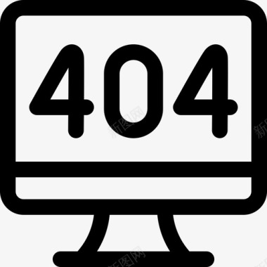 错误404远程办公1线性图标
