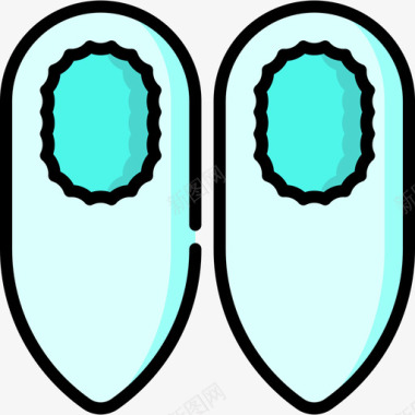 鞋冠状病毒15线状颜色图标