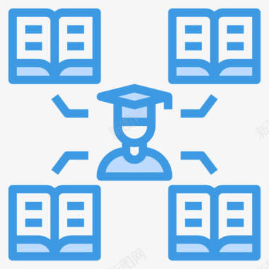 图书在线教育37蓝色图标