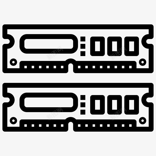 Ram存储器计算机部件7线性svg_新图网 https://ixintu.com Ram 存储器 计算机 部件 线性