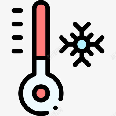 冷冻空调8线性颜色图标
