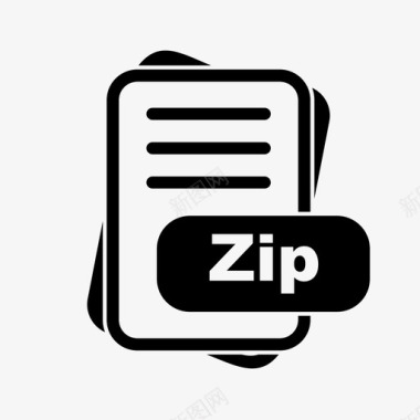 zip文件扩展名文件格式文件类型集合图标包图标