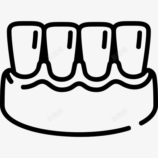 牙龈牙科护理39线性svg_新图网 https://ixintu.com 护理 牙科 牙龈 牙龈健康刷牙防蛀牙 线性