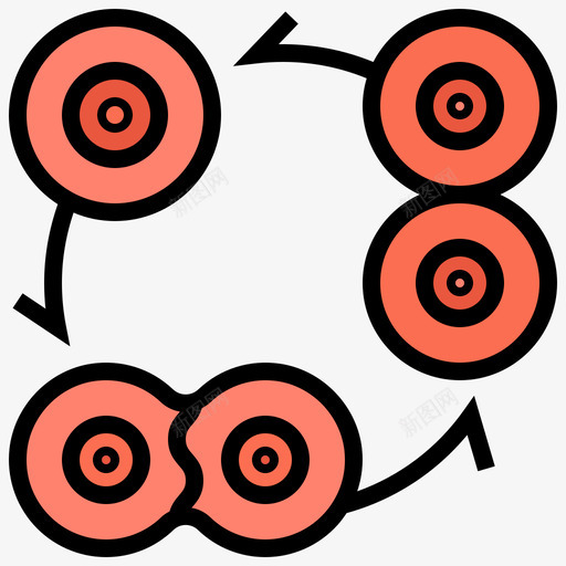 细胞分裂生物化学25线状颜色svg_新图网 https://ixintu.com 细胞 分裂 生物化学 线状 颜色
