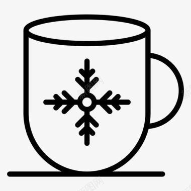 圣诞节咖啡杯子图标
