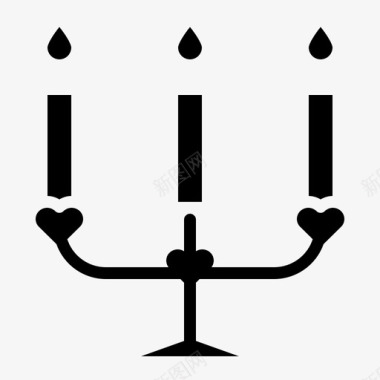 三支蜡烛烛台客厅图标