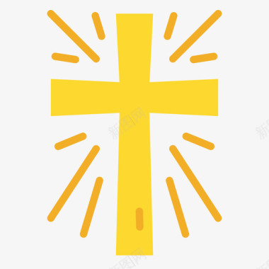 十字架复活节100平顶图标