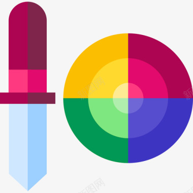 颜色选择器设计思维86平面图标