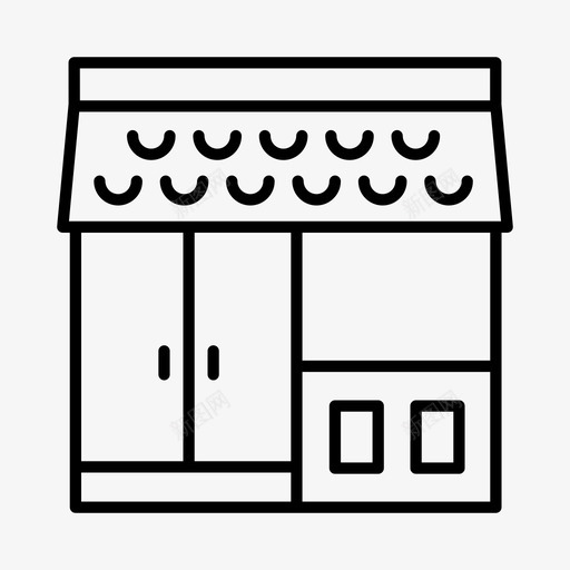 商店建筑咖啡馆svg_新图网 https://ixintu.com 商店 店面 建筑 咖啡馆 零售