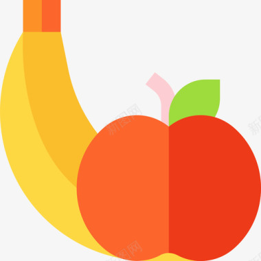 水果健康100扁平图标