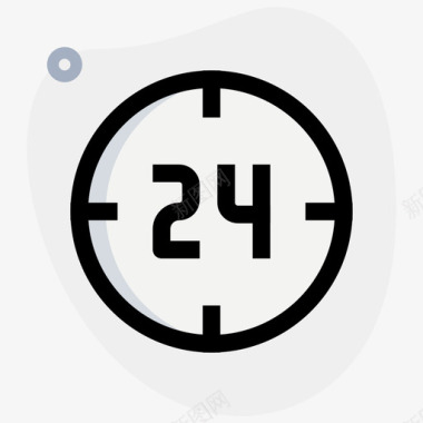 24小时网络应用程序3圆形图标