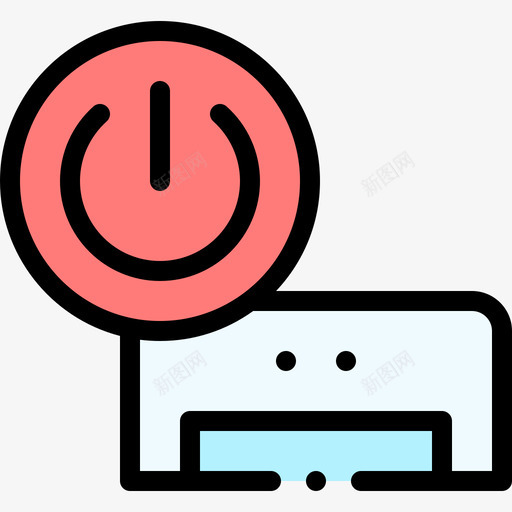 电源按钮空调8线性颜色svg_新图网 https://ixintu.com 电源 按钮 空调 线性 颜色