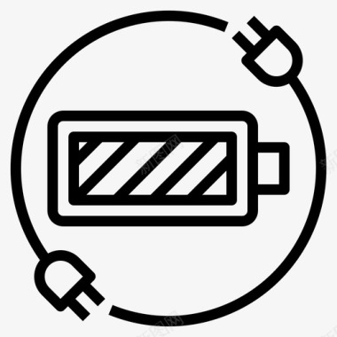 电池状态电动汽车5线性图标