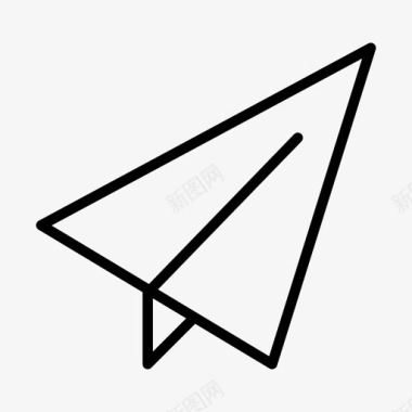 纸飞机通讯发送图标