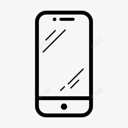 icon黑手机01svg_新图网 https://ixintu.com icon 黑手 手机 填充 扁平 单色 简约 商务
