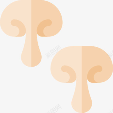 蘑菇纯素32扁平图标