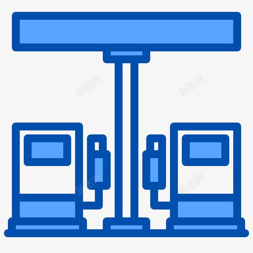 加油站城市85蓝色svg_新图网 https://ixintu.com 加油站 城市 蓝色