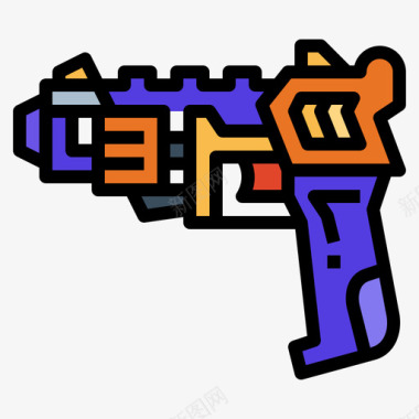 玩具枪枪14线颜色图标