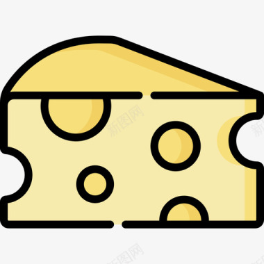 奶酪健康食品51原色图标